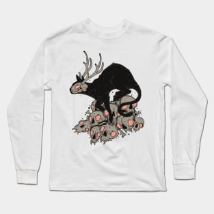 Kitty Demon Skull Long Sleeve T-Shirt